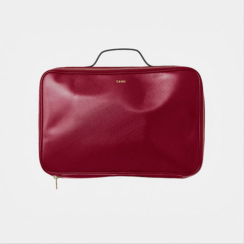 THE MAXI CLAUDE POUCH BURGUNDY